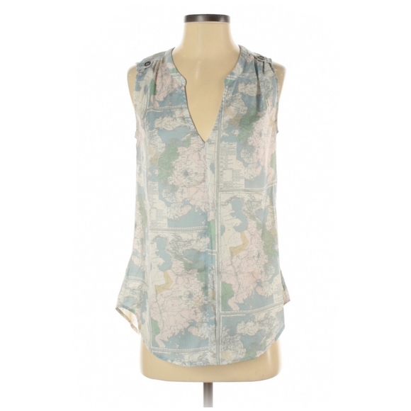 Silky map blouse - Picture 1 of 9